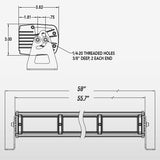 60" TRX Series Dual-Color Infrared LED Light Bar (White, IR, & Amber)-TOMAR Automotive