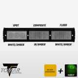 15" TRX Series Dual-Color Infrared LED Light Bar (White, IR, & Amber)-TOMAR Automotive