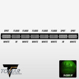 40" TRX Series Single Color Infrared LED Light Bar (White/IR)-TOMAR Automotive