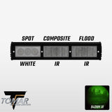 15" TRX Series Single Color Infrared LED Light Bar (White/IR)-TOMAR Automotive