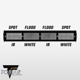 20" TRX Series Single Color Infrared LED Light Bar (White/IR)-TOMAR Automotive