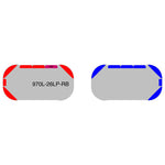 26" Scorpion Series NFPA LED Light Bar w/ Preemption (Pair) red and blue layout