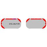 26" Scorpion Series NFPA LED Light Bar w/ Preemption (Pair) all red layout