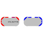 26" Scorpion Series NFPA LED Light Bar w/ Preemption (Pair) red blue layout