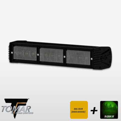 15" TRX Series Dual-Color Infrared LED Light Bar (White, IR, & Amber)TOMAR Off Road